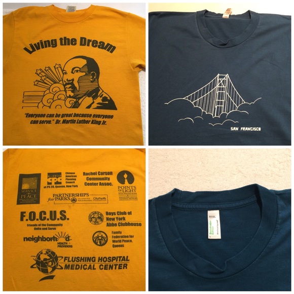 American Apparel Other - T-SHIRTS - “BUNDLE” LIVING THE DREAM/SAN FRANCISCO
